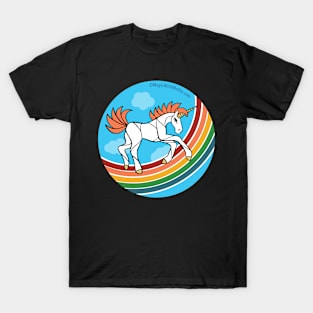 Rainbow Unicorn v1 — Dancing Uniquorn Illustration series T-Shirt